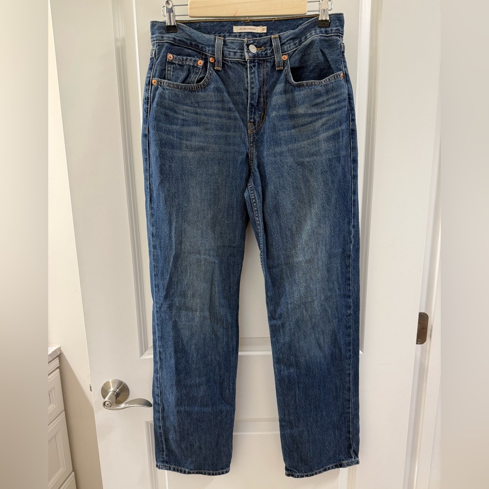 Levi's Women’s Dark Blue Low Pro Straight Jeans